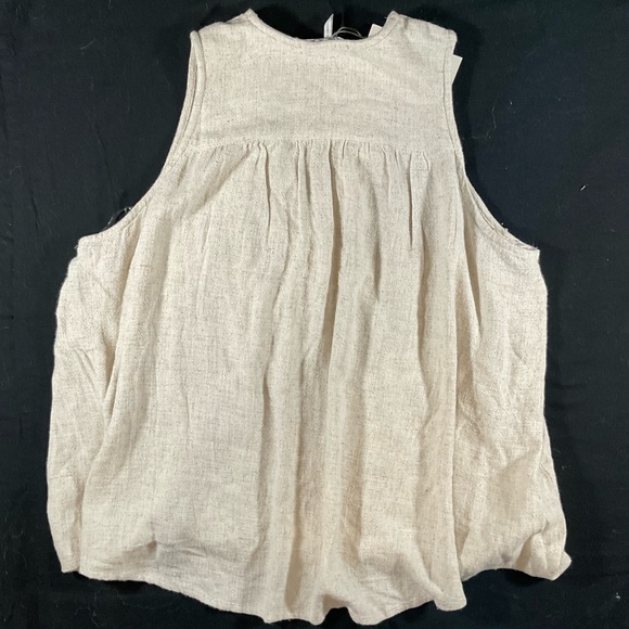 THREE DOTS Textured Blouse with Elastic Front Tuck | S - Picture 4 of 5
